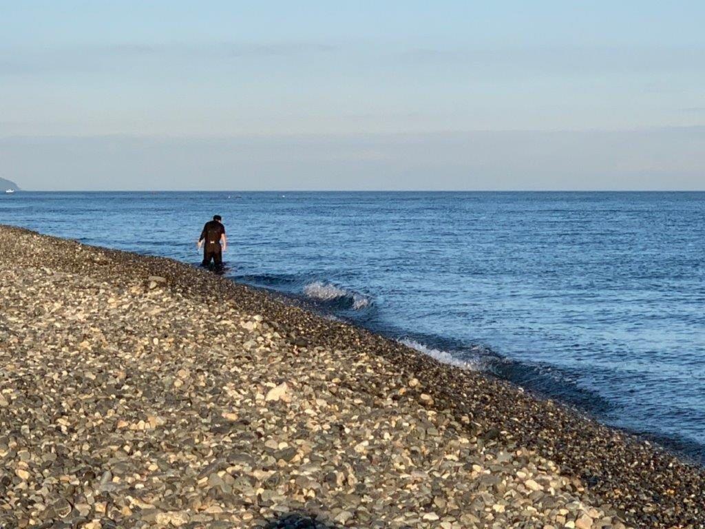 海岸を散策